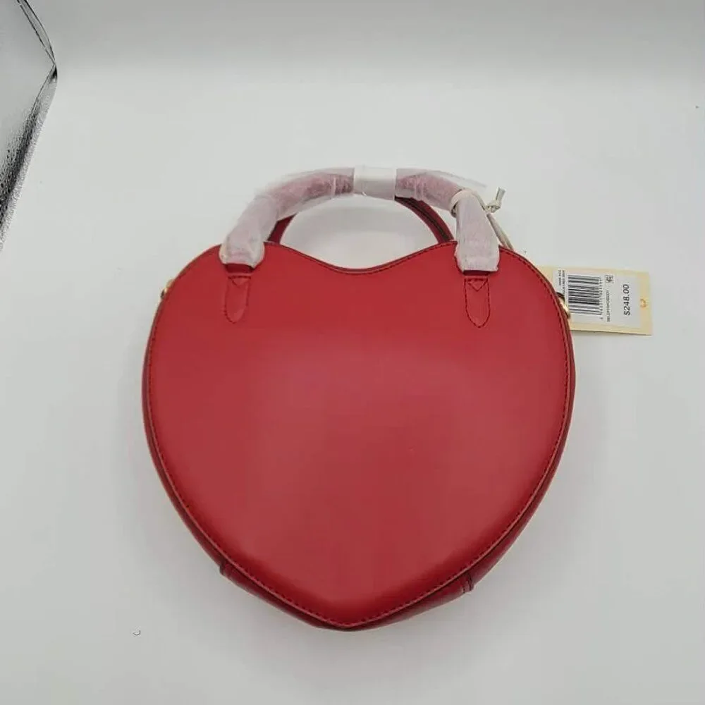 Radley London Small Red Leather Heart Zip Top Crossbody NWT! NEW!